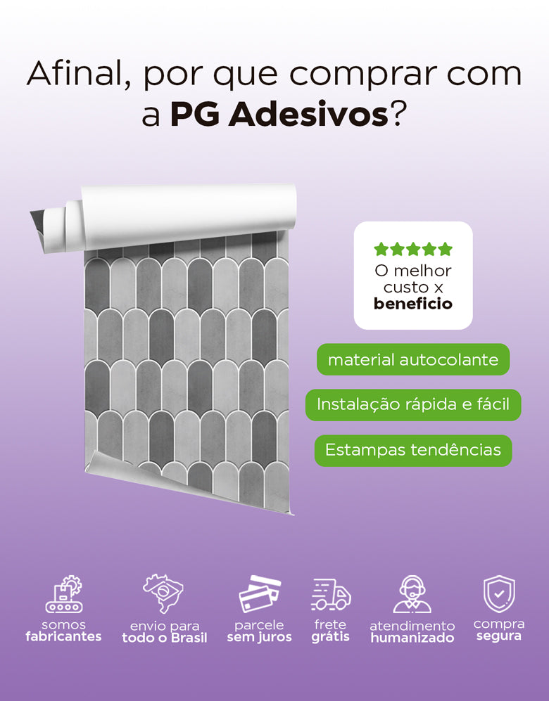 Papel de Parede Adesivo Bricks Escamas Cimento Queimado