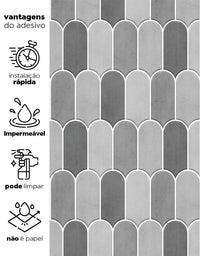 Papel de Parede Adesivo Bricks Escamas Cimento Queimado
