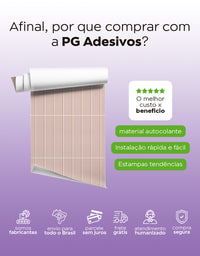 Papel de Parede Brick Vertical Blush