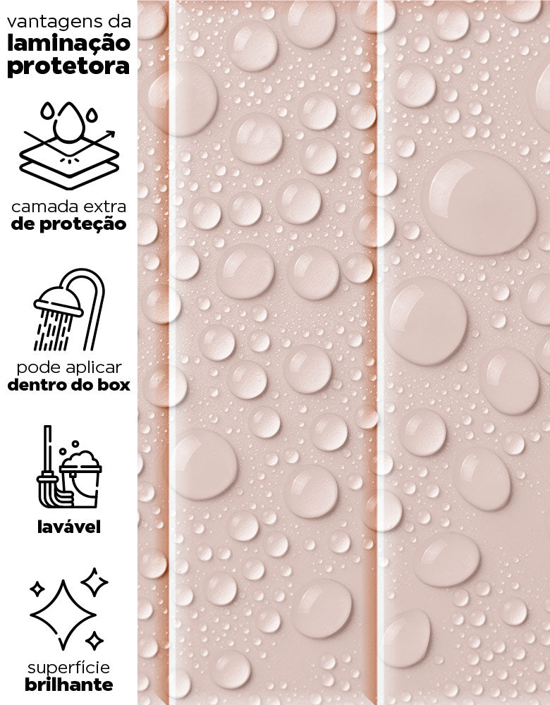 Papel de Parede Brick Vertical Blush