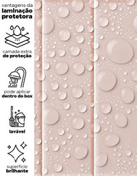 Papel de Parede Brick Vertical Blush