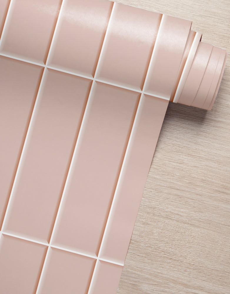 Papel de Parede Brick Vertical Blush