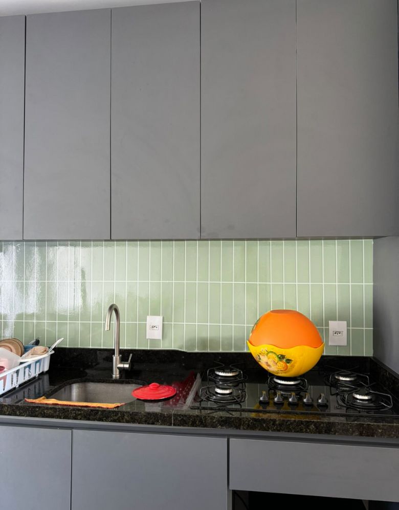 Papel de Parede Adesivo Brick Vertical Menta