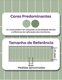 KIT DE 9 ROLOS - 2,50m x 50cm - Papel de Parede Adesivo Brick Vertical Menta