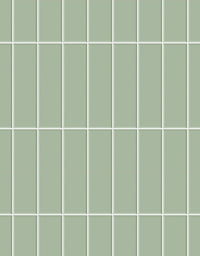 KIT DE 9 ROLOS - 2,50m x 50cm - Papel de Parede Adesivo Brick Vertical Menta