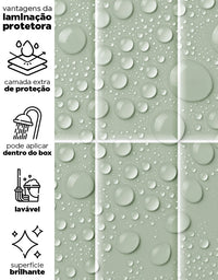 Papel de Parede Adesivo Brick Vertical Menta