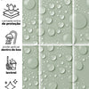 KIT DE 9 ROLOS - 2,50m x 50cm - Papel de Parede Adesivo Brick Vertical Menta