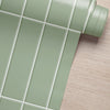KIT DE 9 ROLOS - 2,50m x 50cm - Papel de Parede Adesivo Brick Vertical Menta