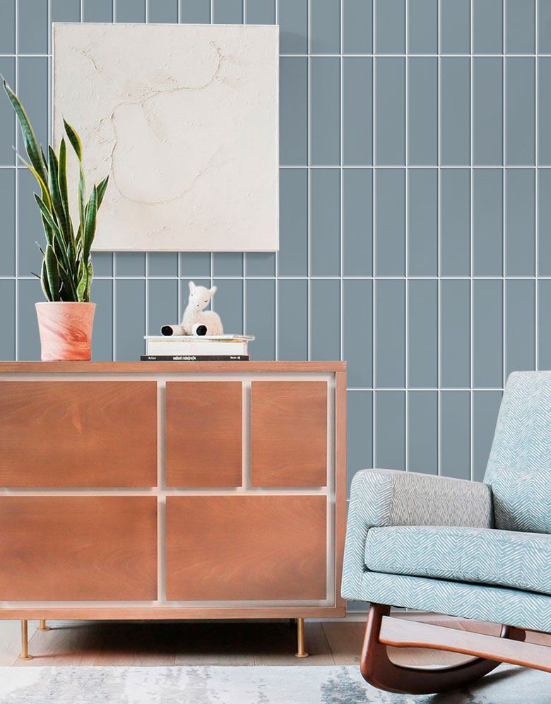 Papel de Parede Adesivo Brick Vertical Frost