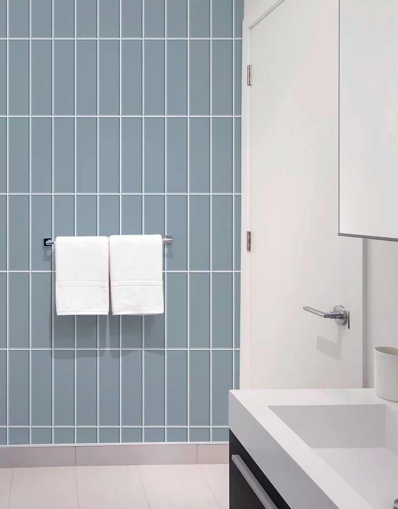 Papel de Parede Adesivo Brick Vertical Frost