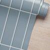 KIT DE 7 ROLOS - 2,50m x 50cm - Papel de Parede Adesivo Brick Vertical Frost