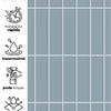 KIT DE 7 ROLOS - 2,50m x 50cm - Papel de Parede Adesivo Brick Vertical Frost