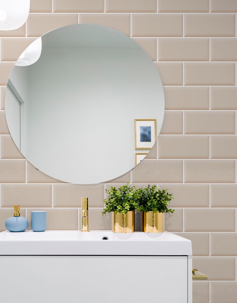 Papel de Parede Adesivo Brick Metro Champagne