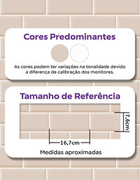 Papel de Parede Adesivo Brick Metro Champagne