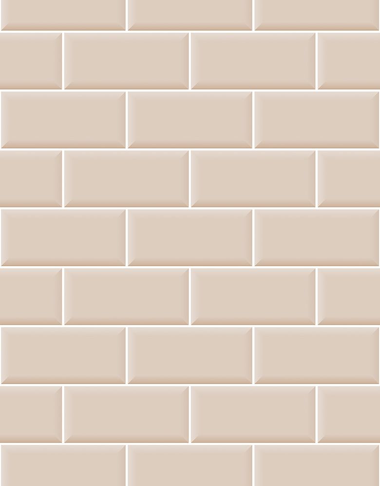 Papel de Parede Adesivo Brick Metro Champagne