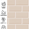 Papel de Parede Adesivo Brick Metro Champagne