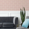 Papel de Parede Adesivo Brick Metro Blush