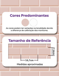 Papel de Parede Adesivo Brick Metro Blush