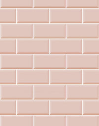 Papel de Parede Adesivo Brick Metro Blush