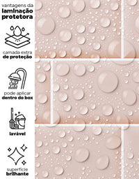 Papel de Parede Adesivo Brick Metro Blush