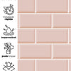 Papel de Parede Adesivo Brick Metro Blush