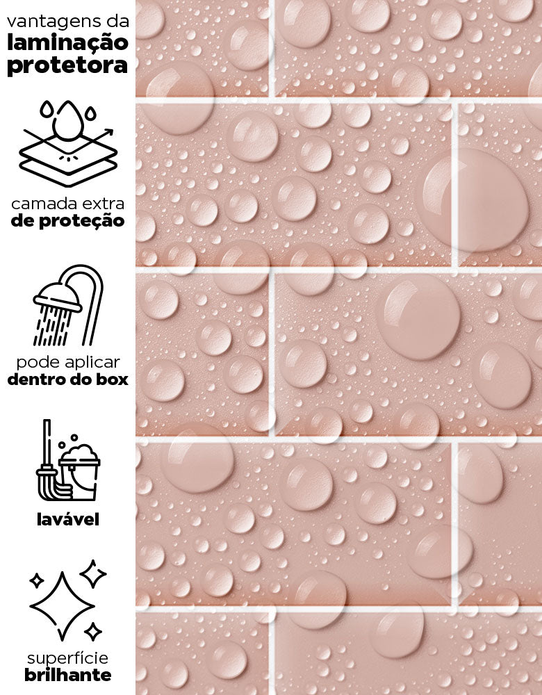 Papel de Parede Adesivo Brick Metro Blossom