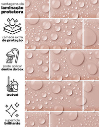 KIT DE 3 ROLOS - 2,50m x 50cm - Papel de Parede Adesivo Brick Metro Blossom