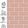 KIT DE 3 ROLOS - 2,50m x 50cm - Papel de Parede Adesivo Brick Metro Blossom