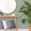 KIT DE 4 ROLOS - 1,00m x 50cm - Papel de Parede Brick Metro Menta