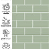 Papel de Parede Brick Metro Menta