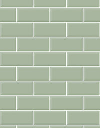 Papel de Parede Brick Metro Menta