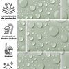 KIT DE 4 ROLOS - 1,50m x 50cm - Papel de Parede Brick Metro Menta