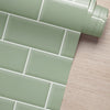 KIT DE 4 ROLOS - 1,50m x 50cm - Papel de Parede Brick Metro Menta