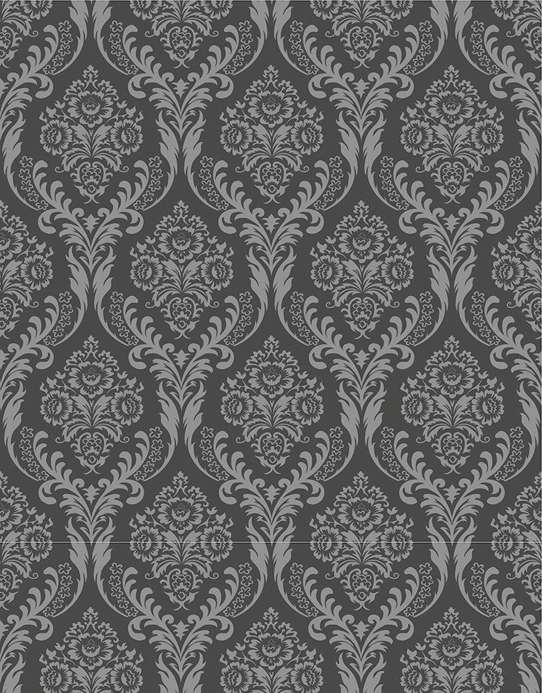 Papel de Parede Adesivo Arabesc Carbon