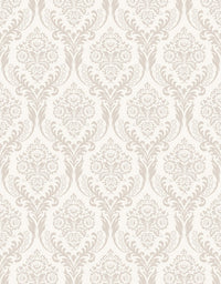 KIT DE 4 ROLOS - 1,00m x 50cm - Papel de Parede Adesivo Arabesc Nude