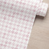 Papel de Parede Adesivo Pied de Poule Rosa Aquarela