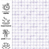 Papel de Parede Adesivo Pied de Poule Lilás Aquarela