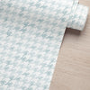 Papel de Parede Adesivo Pied de Poule Azul Aquarela