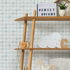 Papel de Parede Adesivo Pied de Poule Azul Aquarela