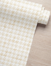 Papel de Parede Adesivo Pied de Poule Amarelo Aquarela
