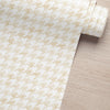 Papel de Parede Adesivo Pied de Poule Amarelo Aquarela