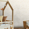 Papel de Parede Adesivo Pied de Poule Amarelo Aquarela