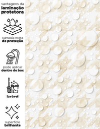 Papel de Parede Adesivo Pied de Poule Amarelo Aquarela