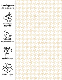 Papel de Parede Adesivo Pied de Poule Amarelo Aquarela