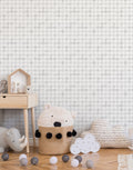 Papel de Parede Adesivo Pied de Poule Cinza Aquarela