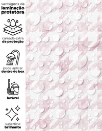 Papel de Parede Adesivo Pied de Poule Rosa Aquarela