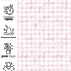 Papel de Parede Adesivo Pied de Poule Rosa Aquarela