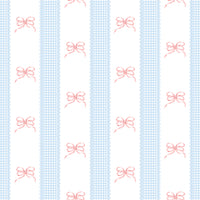 Papel de Parede Adesivo Laços Rosa Listrado Xadrez Azul