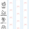 Papel de Parede Adesivo Laços Rosa Listrado Xadrez Azul