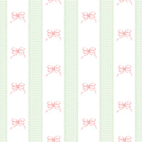 Papel de Parede Adesivo Laços Rosa Listrado Xadrez Verde